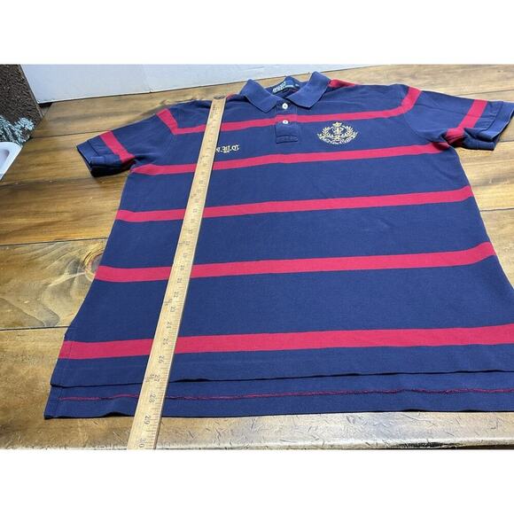 Polo Ralph Lauren Men’s Size XL Embroidered Crest NYC SS Stripe Polo Shirt - Picture 6 of 9